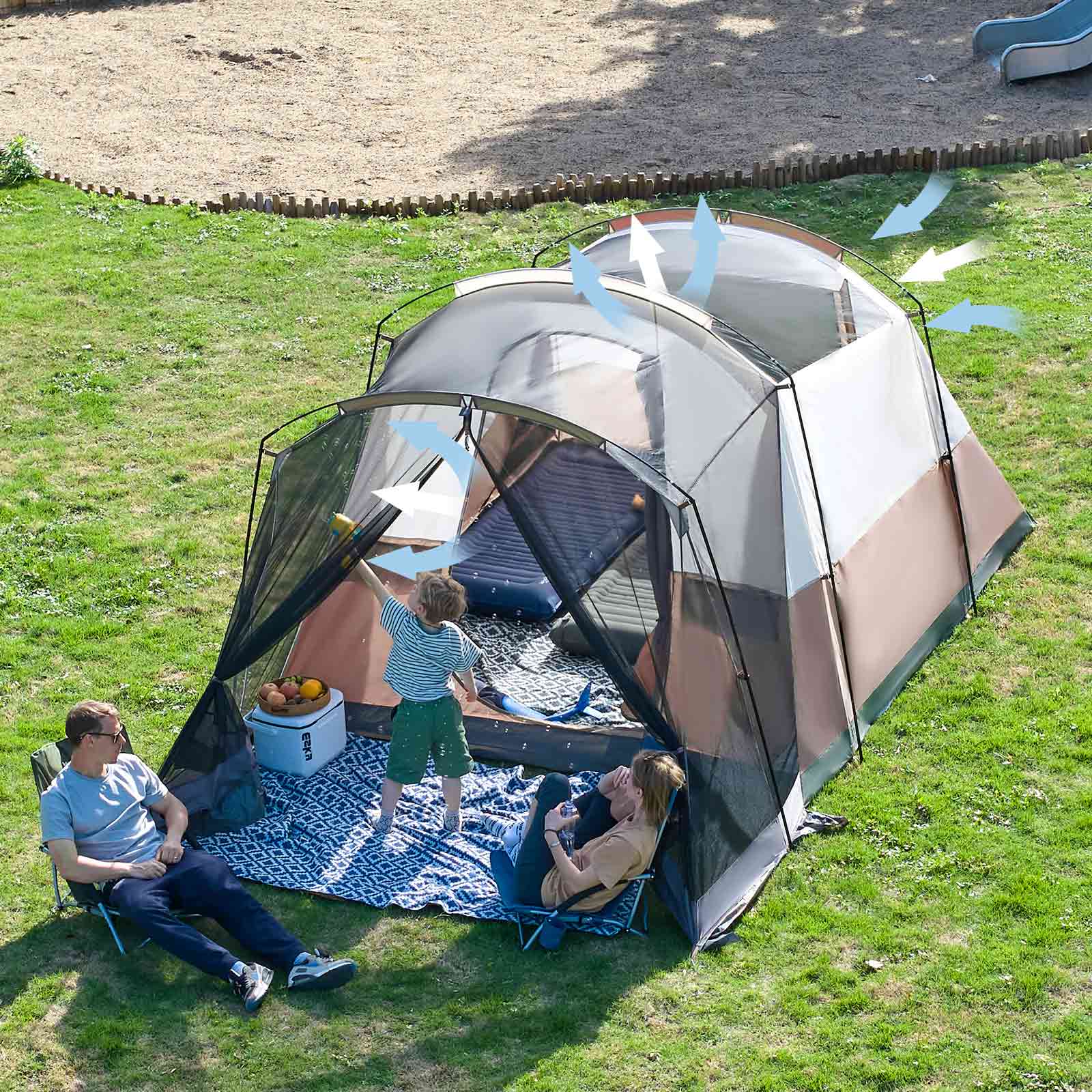 6 - Person Family Camping Tent with Screened Porch - Portal Outdoors