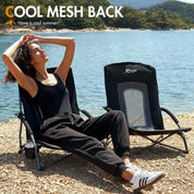 Portal Outdoors Low Beach Chair - Compact Design - Portal Outdoors
