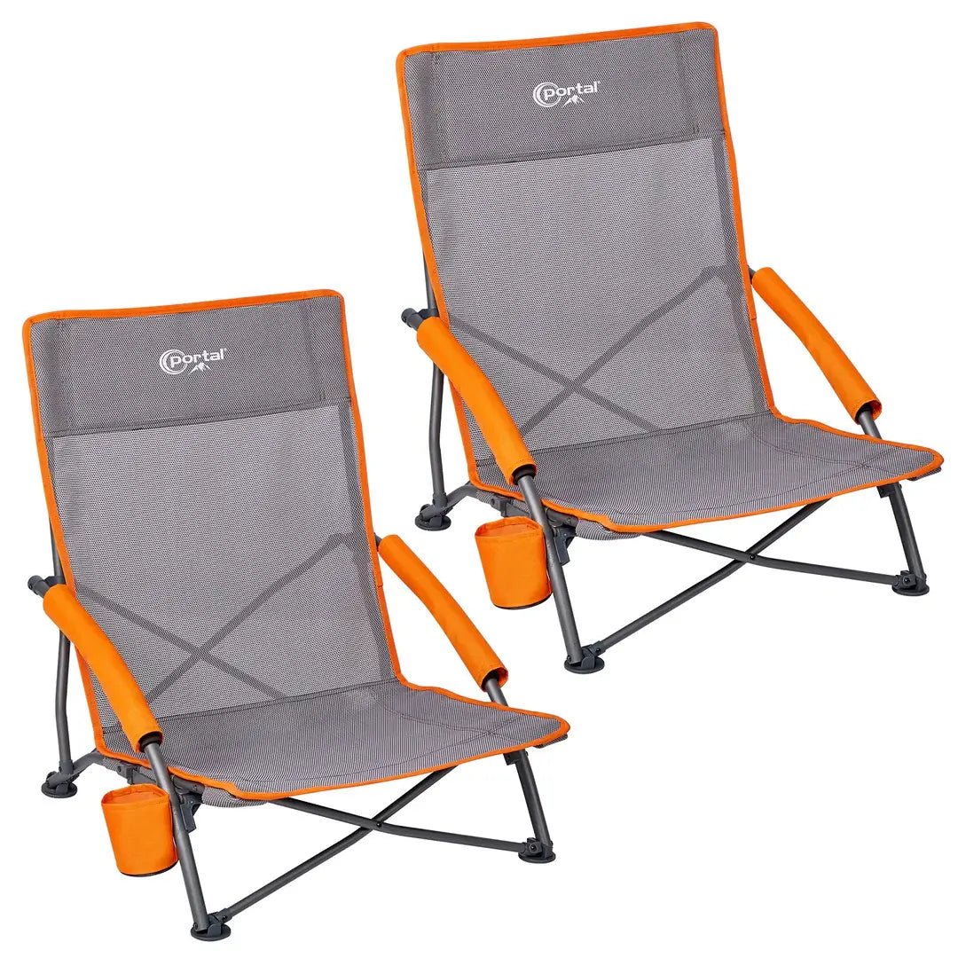 Pack Folding Low Beach Chairs Portal Outdoors