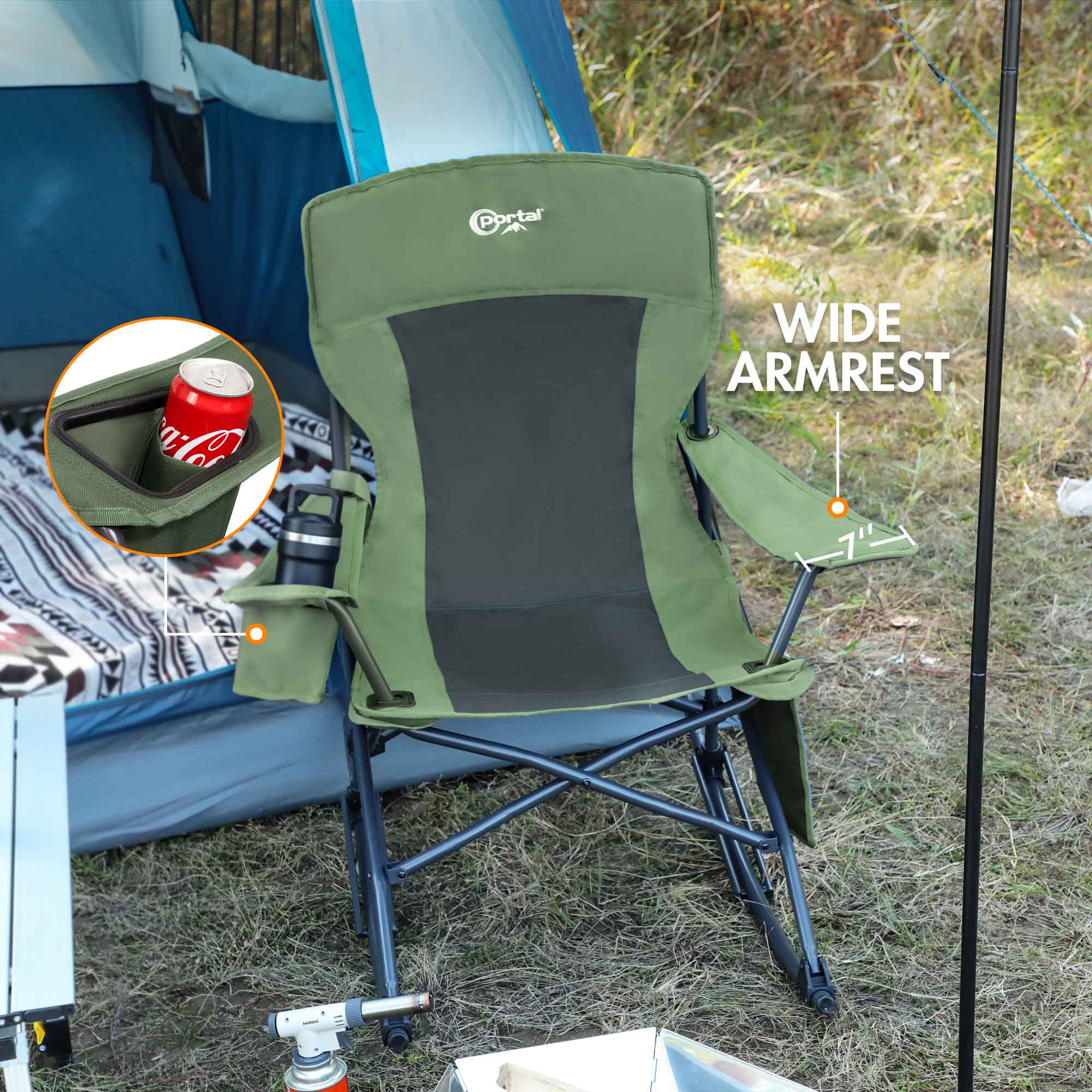 Portal Outdoors Wide - Armrest Portable Rocker - Portal Outdoors