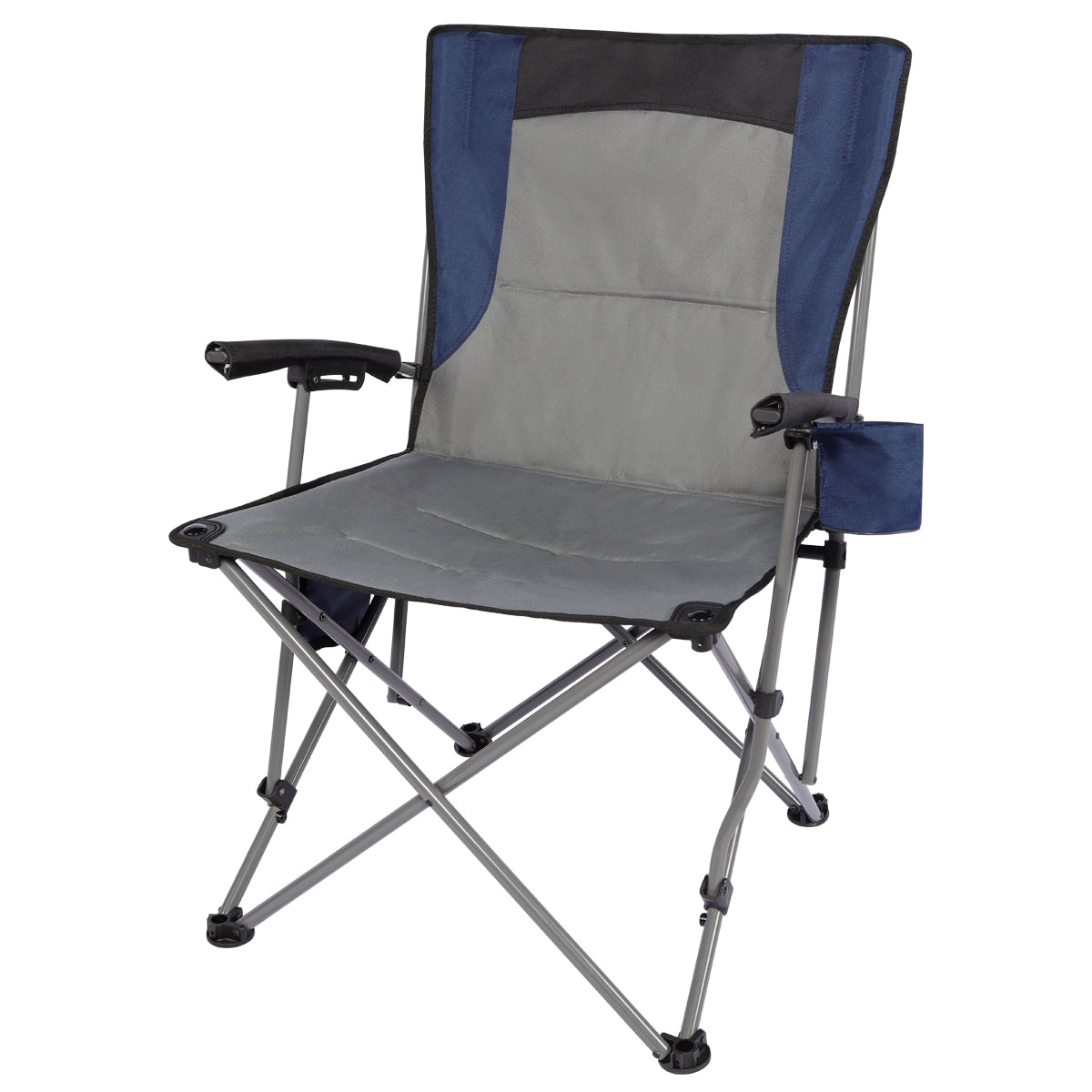 PORTAL Camping Chair Folding Portable Quad Mesh Back with Cup