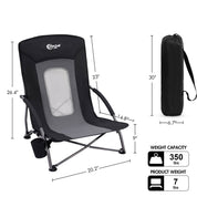 Portal Outdoors Low Beach Chair - Compact Design - Portal Outdoors