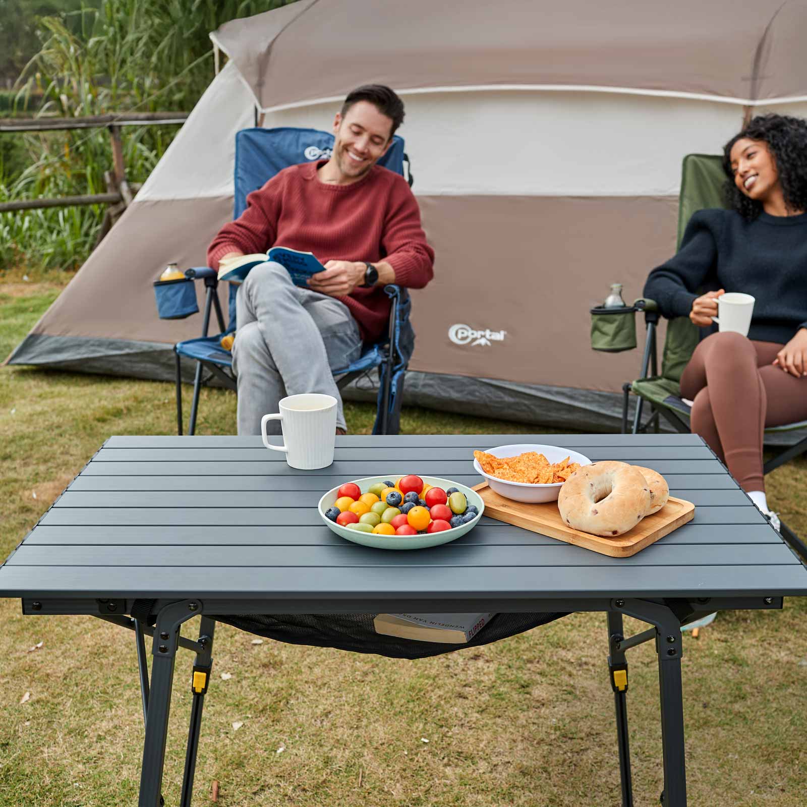 Portal Outdoors Quick Adjust Lightweight Roll - Up Table - Large Size