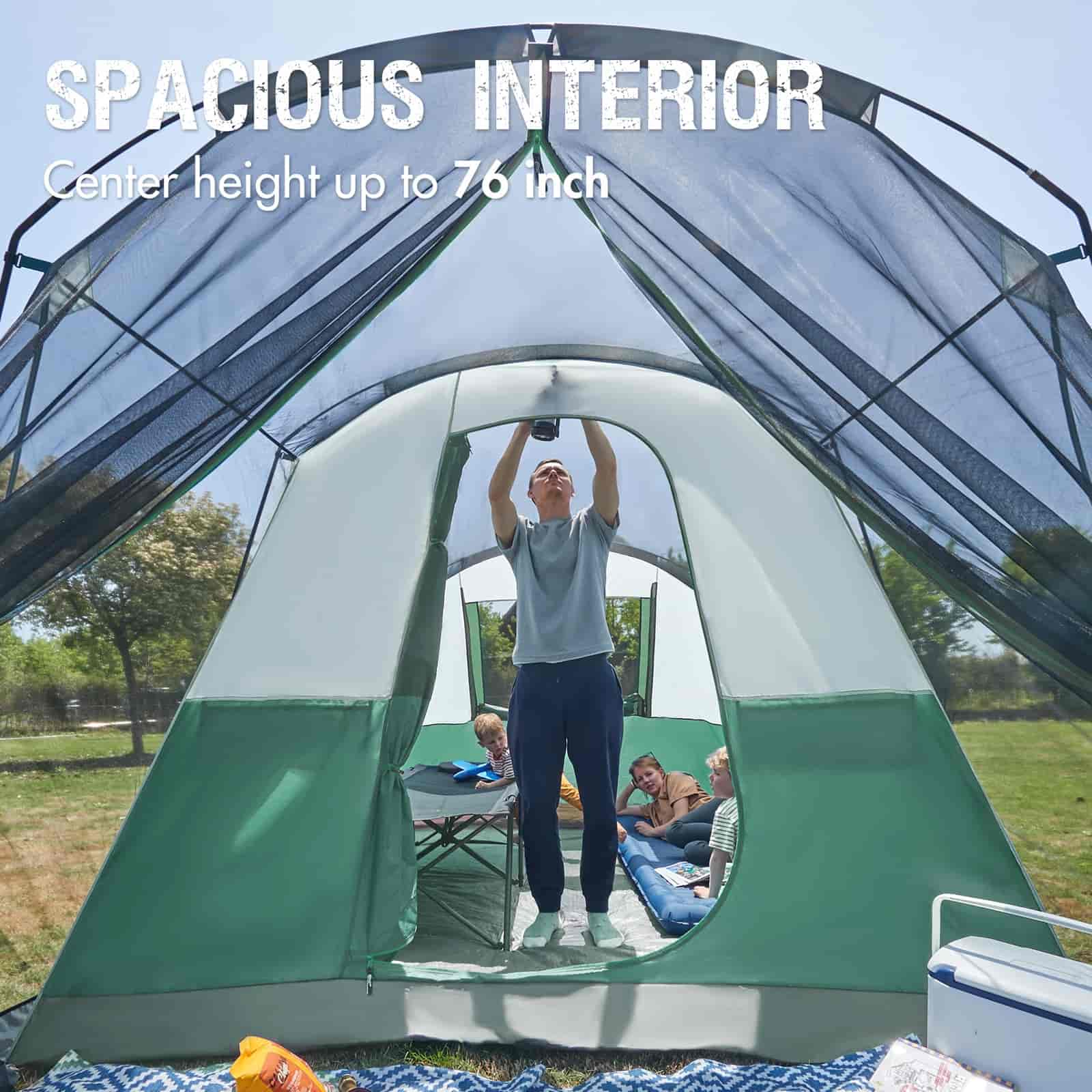 Portal Outdoors 6 - Person Family Camping Tent with Screened Porch - Portal Outdoors