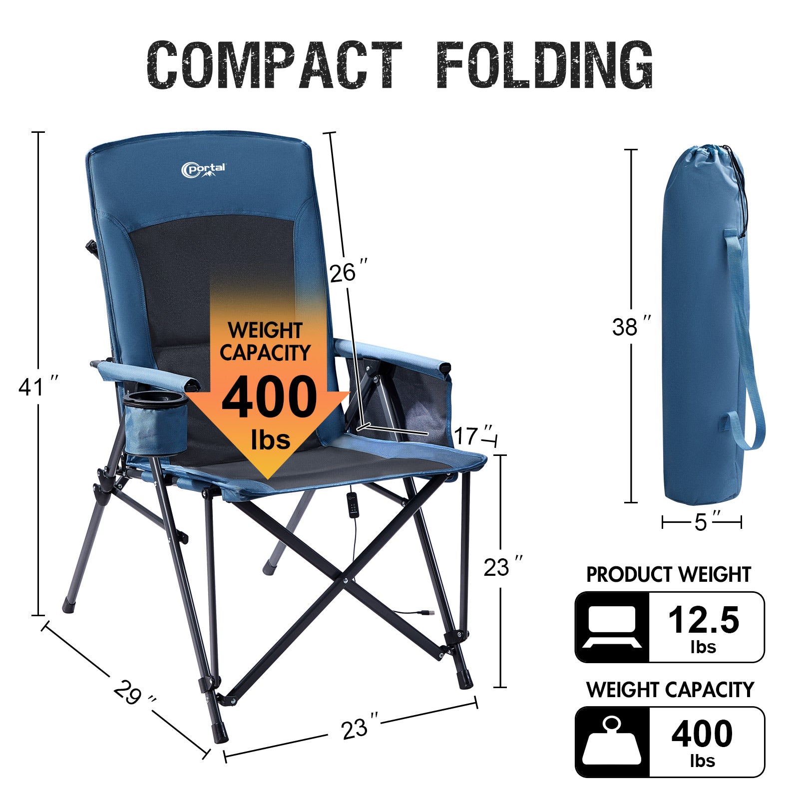 Heated Camping Chair - Portal Outdoors
