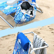 Reclining Beach Chair Blue- Portal Outdoors