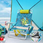 Reclining Beach Chair Blue- Portal Outdoors