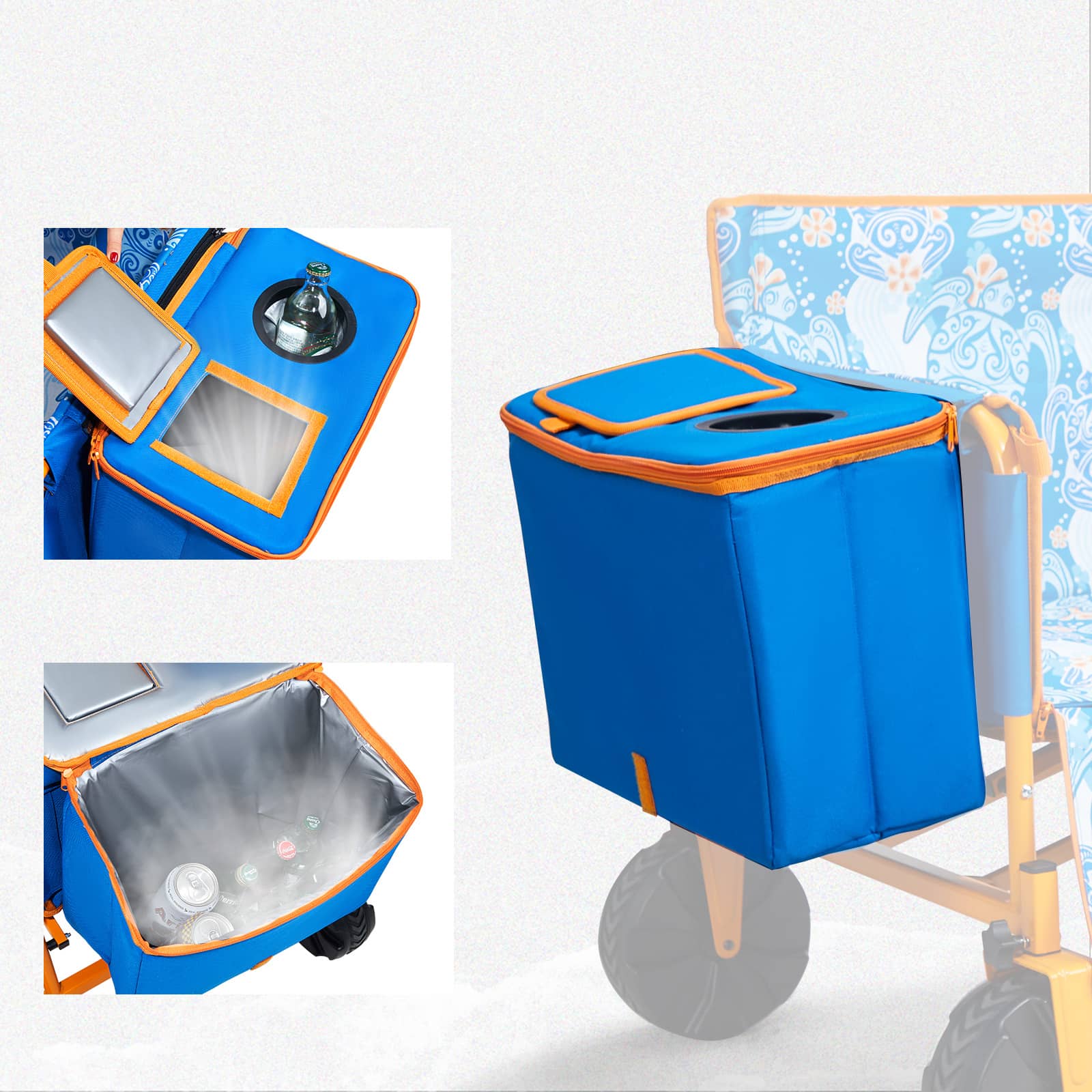Folding beach wagon cooler bag- Portal Outdoors
