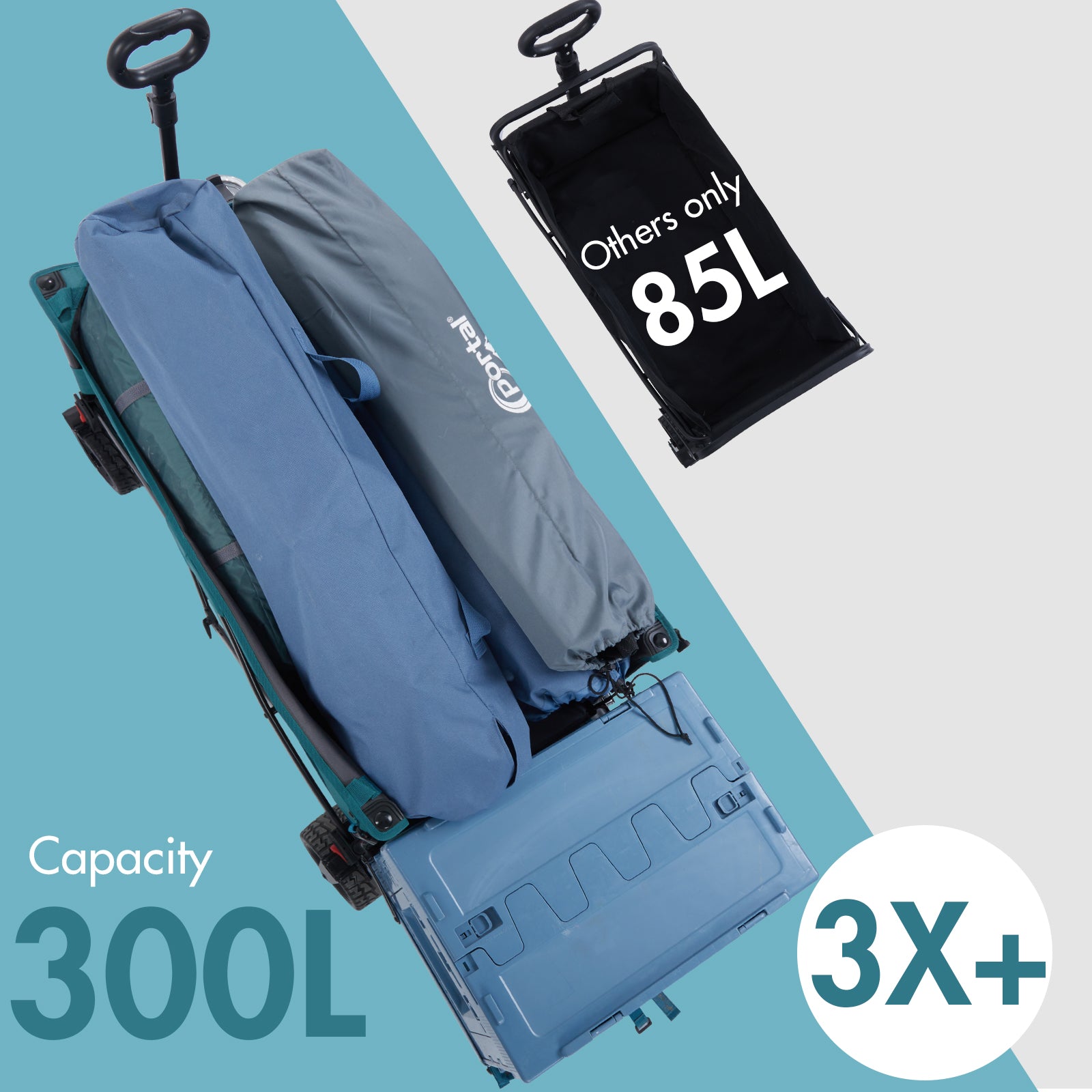 Foldable Beach Wagon with Tailgate - Portal Outdoors