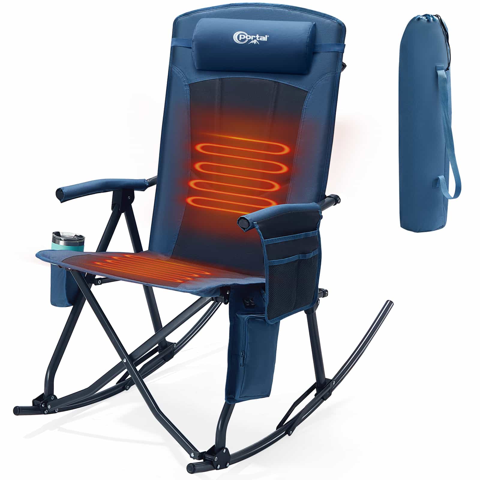 Portal Outdoors Portable Heated Rocking Camping Chair - Portal Outdoors