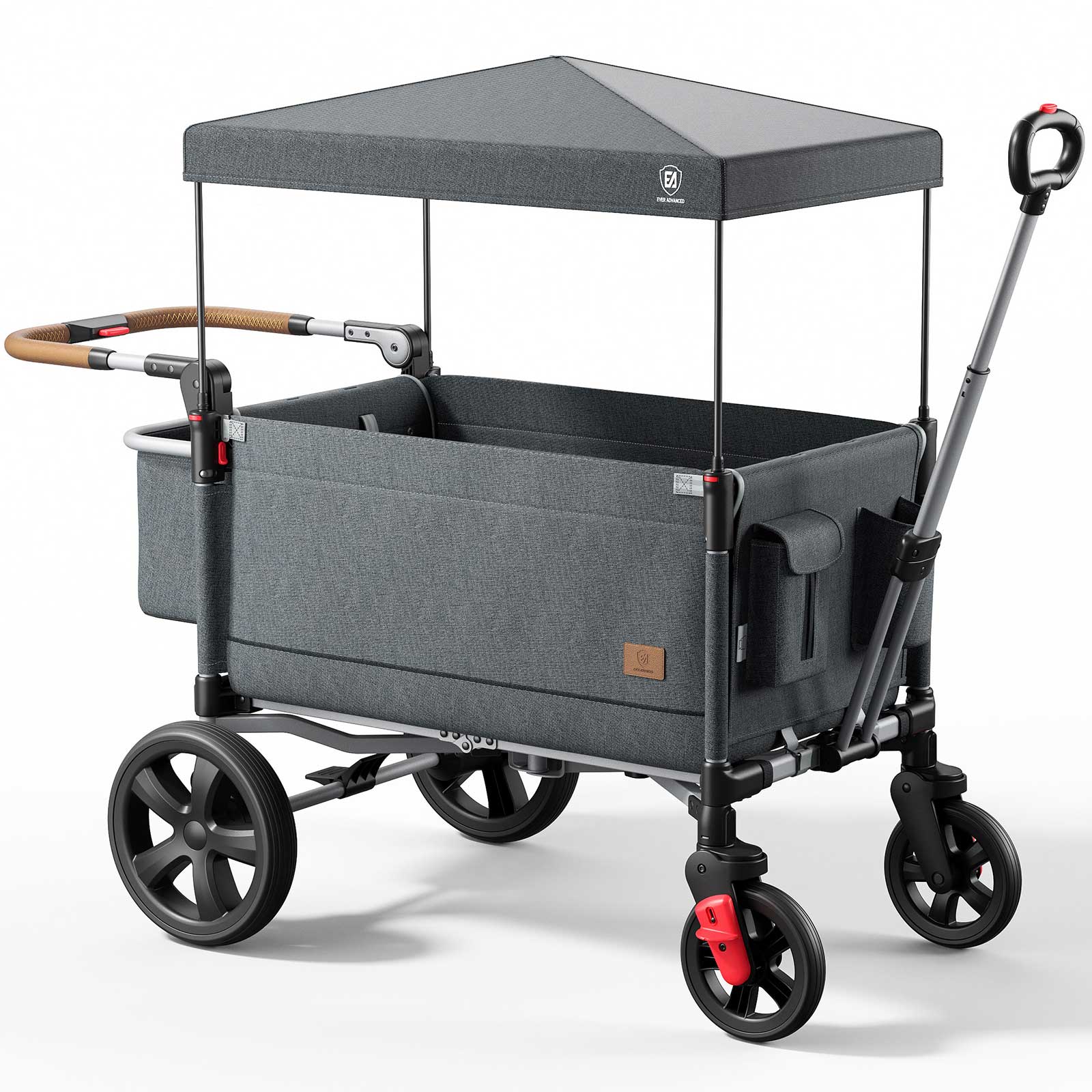Ever Advacned Side-unzip Wagon Stroller FOR 2 KIDS,BLUE
