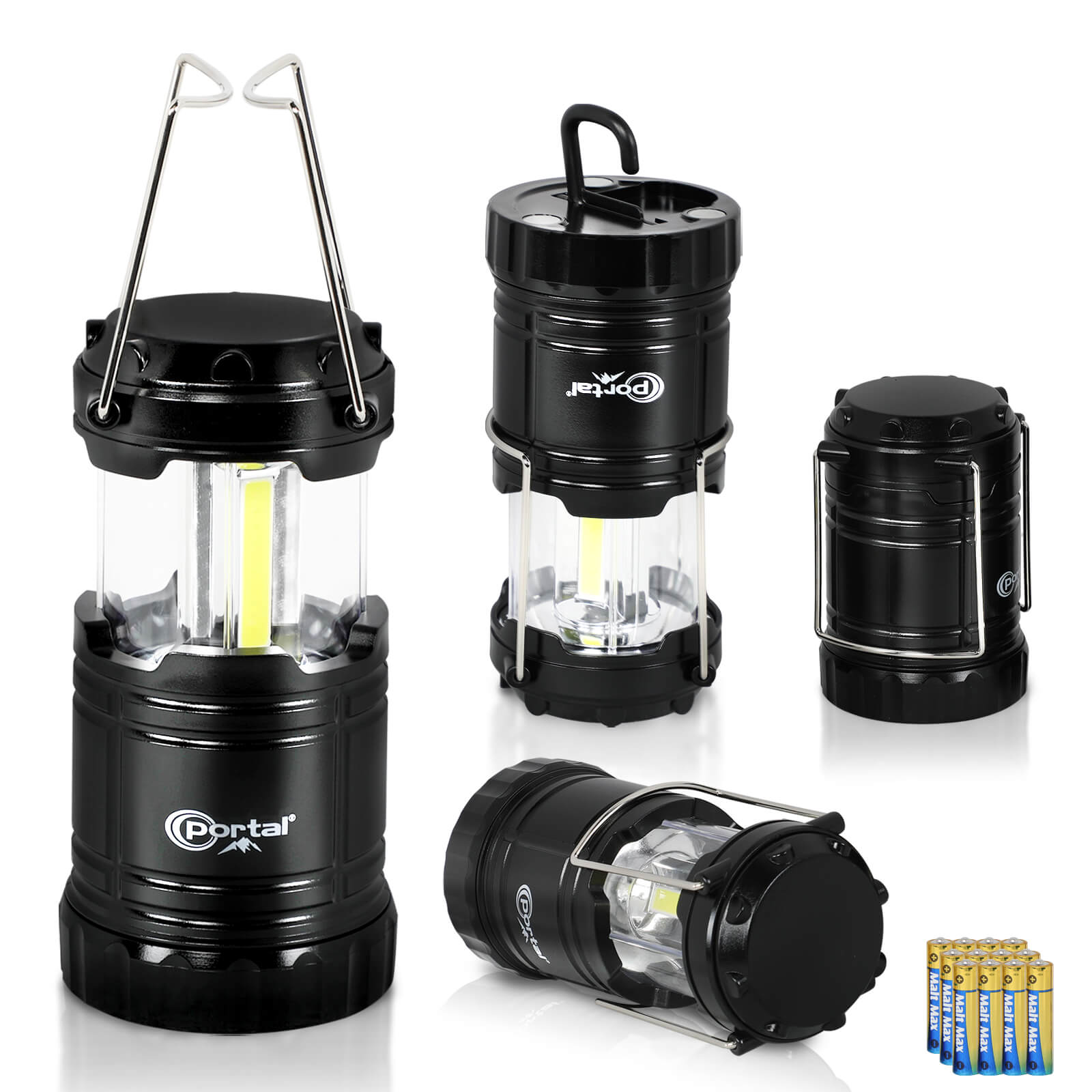 Securebrite Cob Pop Up Mini 5 inch Metal Camping Lanterns Set of 3