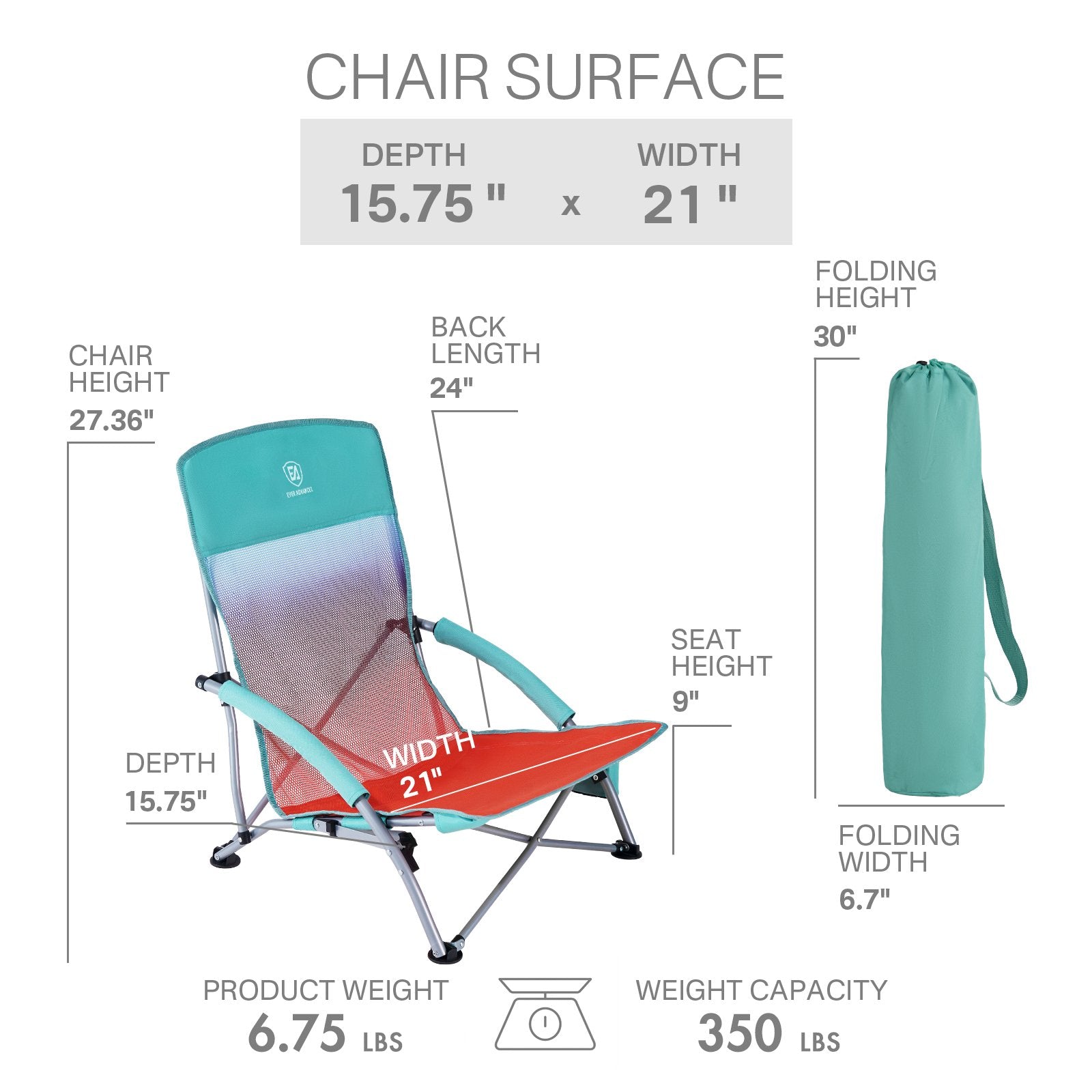Portal Outdoors Lightweight Beach Chairs - Beach Chair