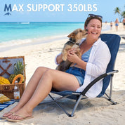 Portal Outdoors 2-Pack High-Back Low Beach Chairs