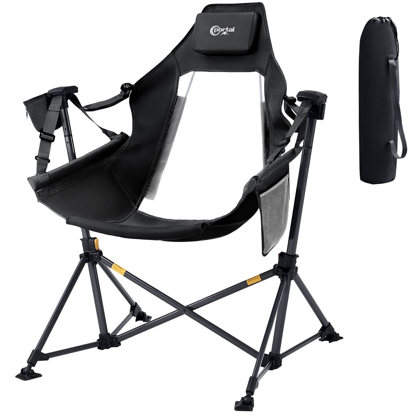Portal Outdoors Camping Swinging Hammock Chair Black