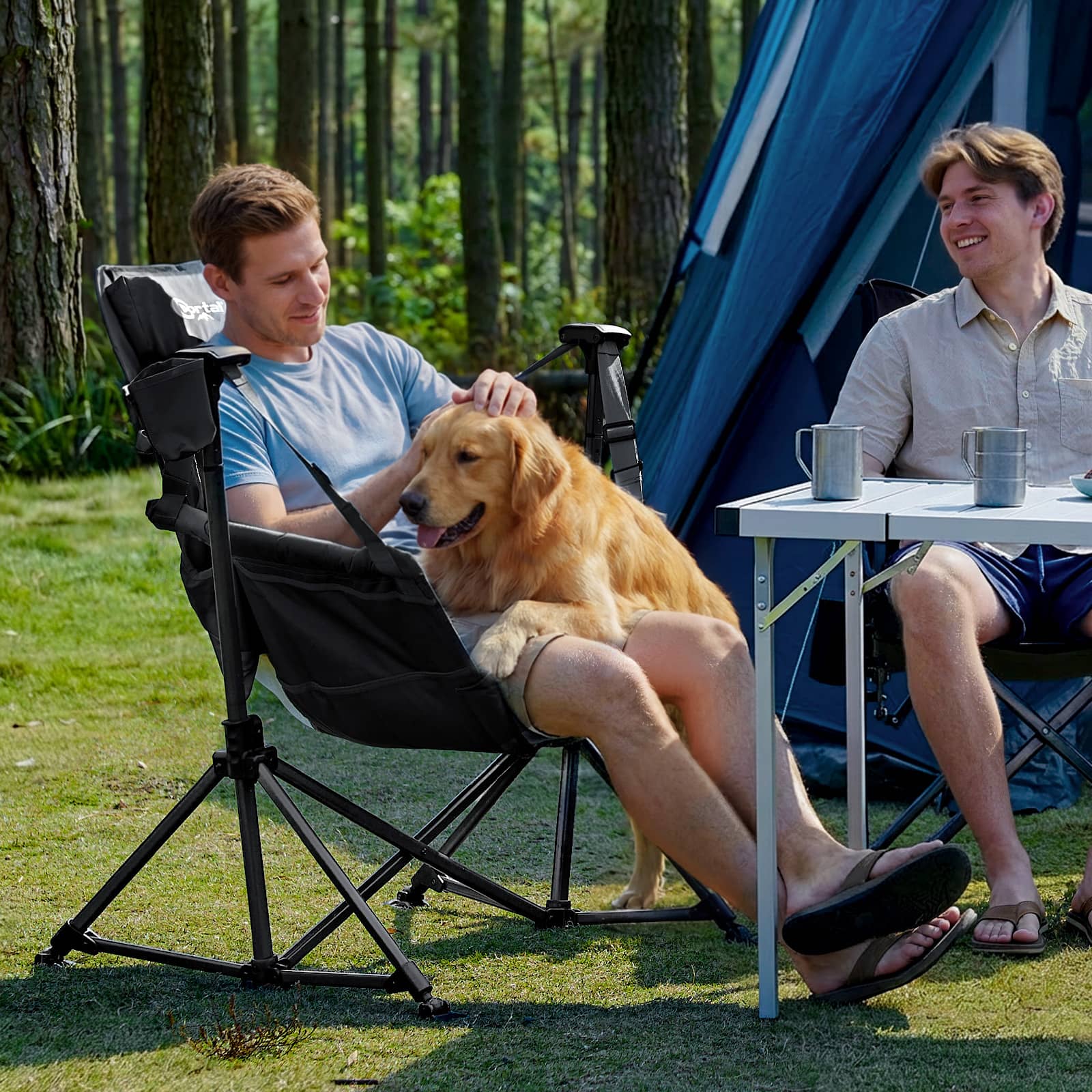 Portal Outdoors Camping Swinging Hammock Chair Black