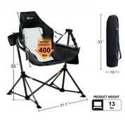 Portal Outdoors Camping Swinging Hammock Chair Black