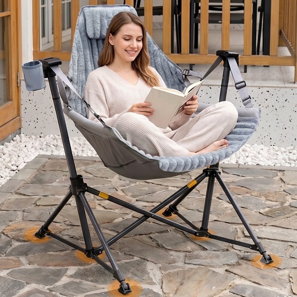 Portal Outdoors Striped Fleece Hammock Chair