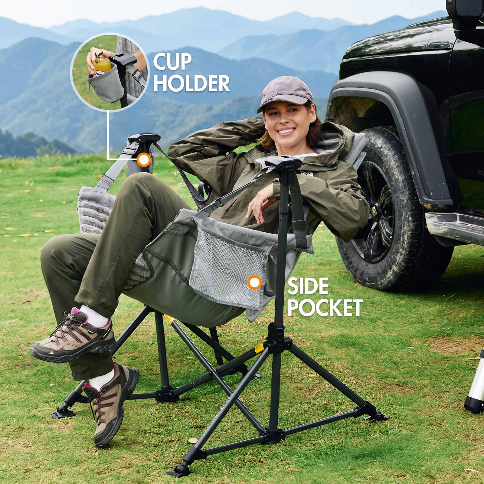 Portal Outdoors Striped Fleece Hammock Chair