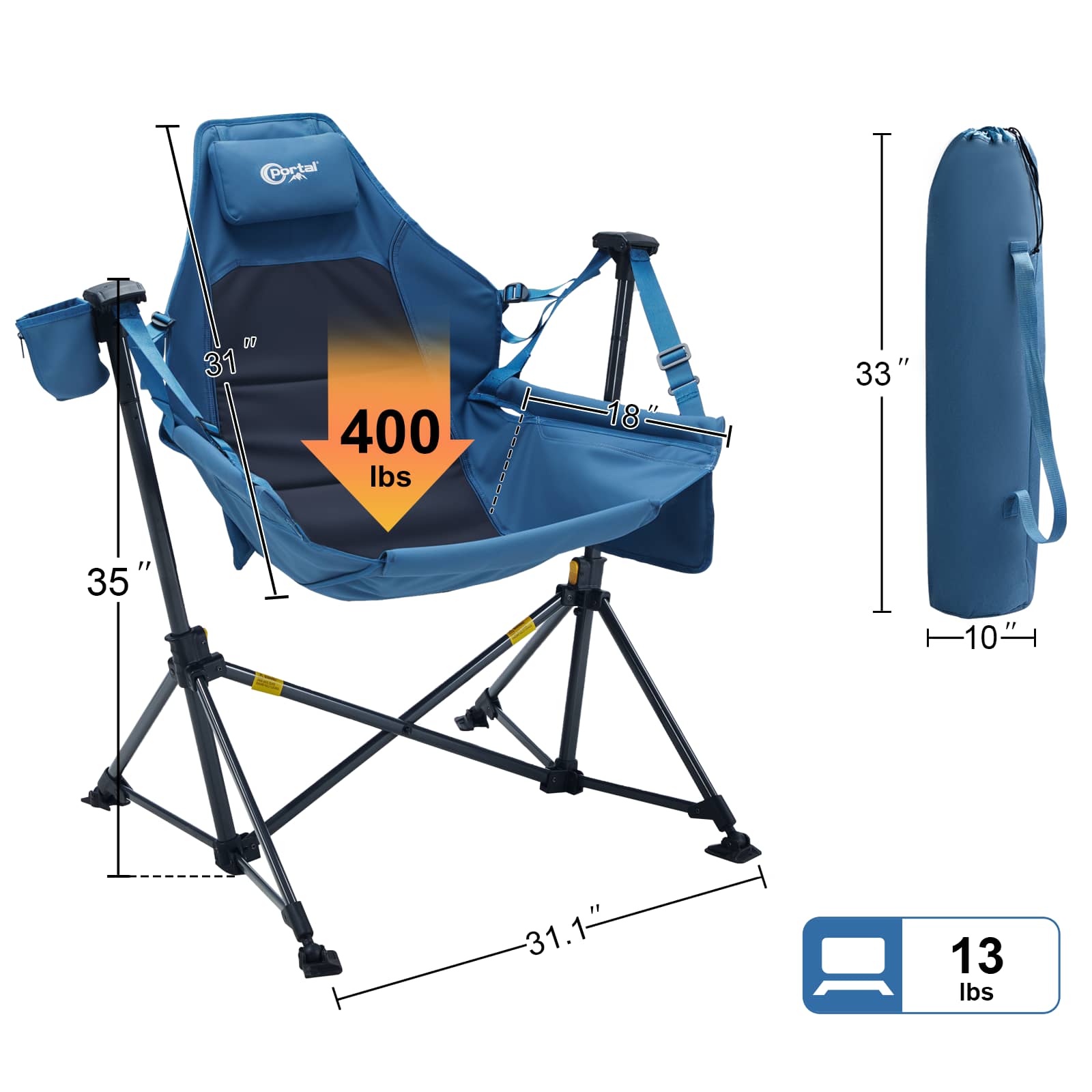 Portal Camping Swinging Hammock Chair - Portal Outdoors
