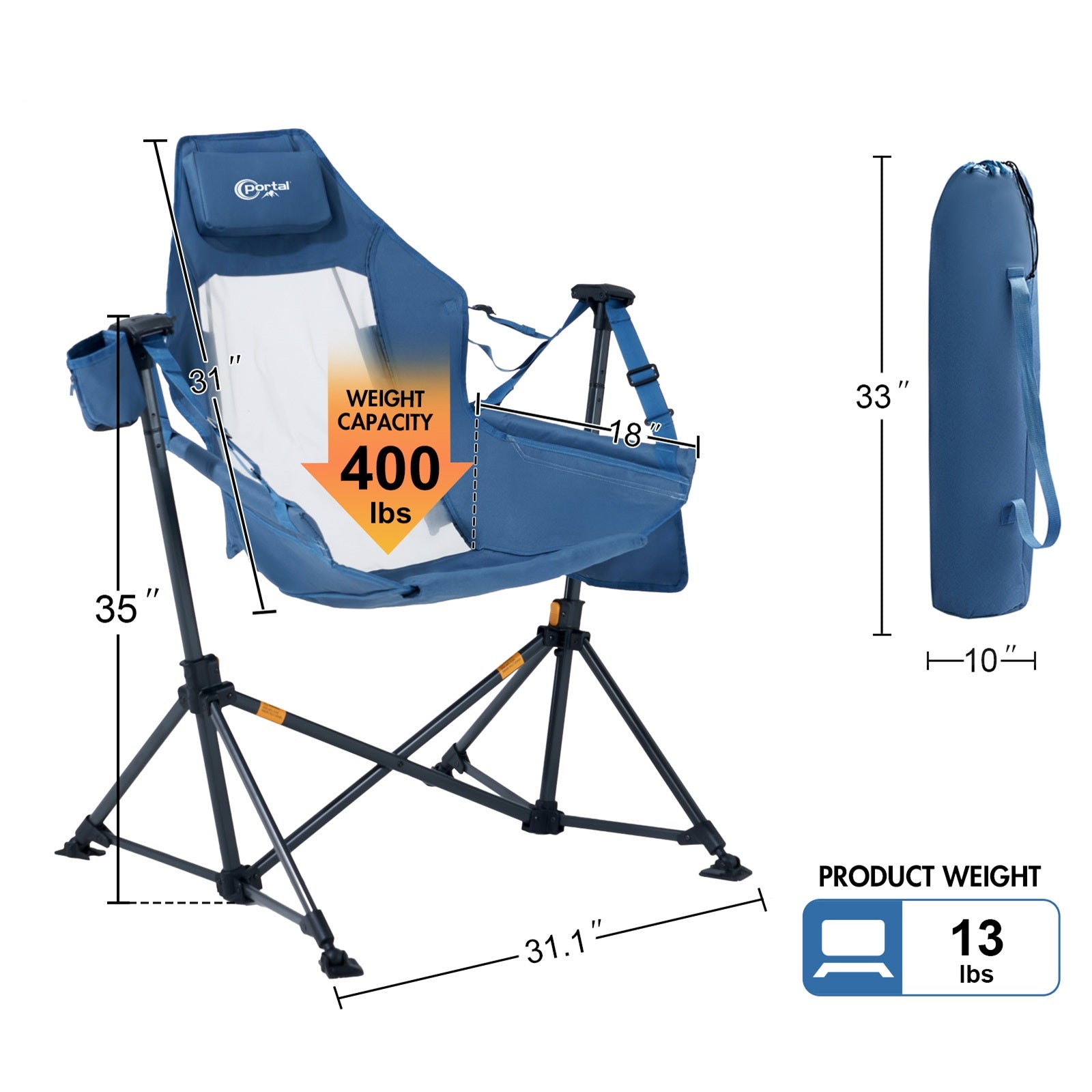Portal Outdoors Camping Swinging Hammock Chair - Portal Outdoors