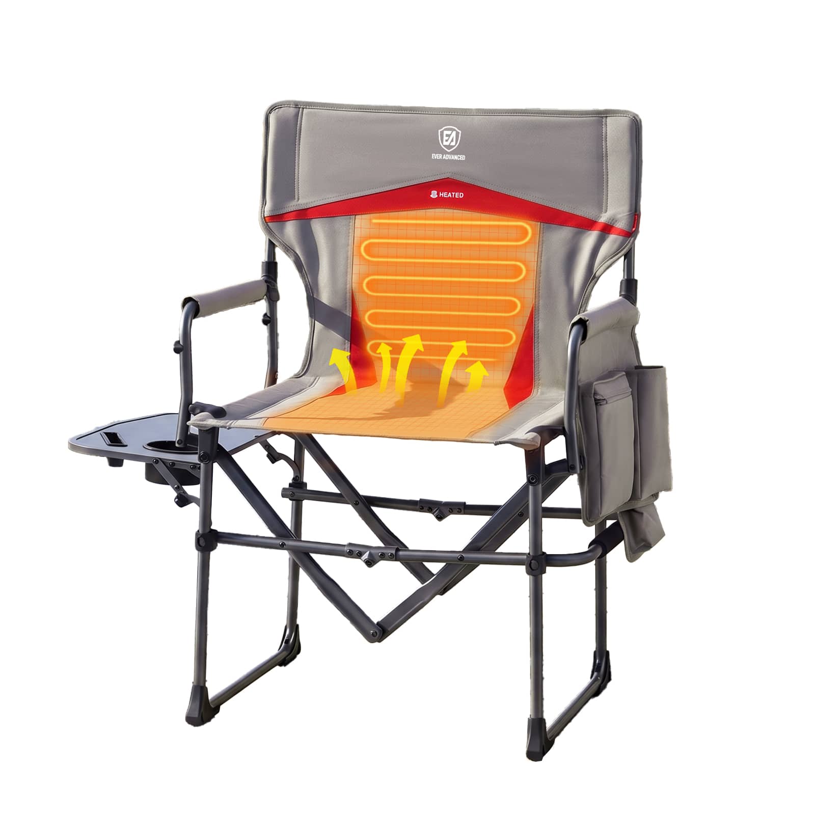 EVER ADVANCED Heated Camping Director Chair