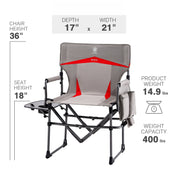 EVER ADVANCED Heated Camping Director Chair