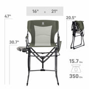 EVER ADVANCED Portable Tall Folding Camping Chair - Portal Outdoors