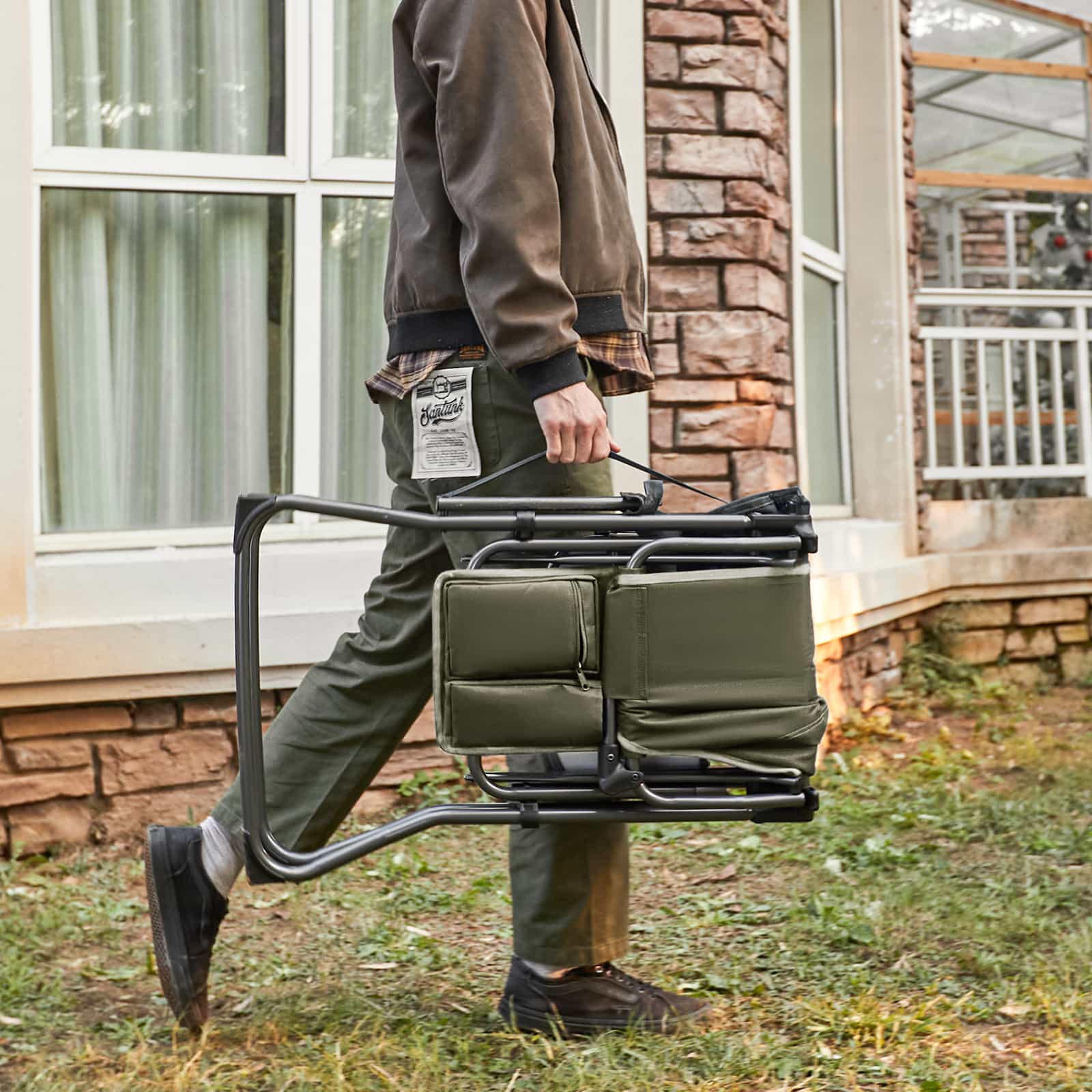 EVER ADVANCED Portable Tall Folding Camping Chair - Portal Outdoors