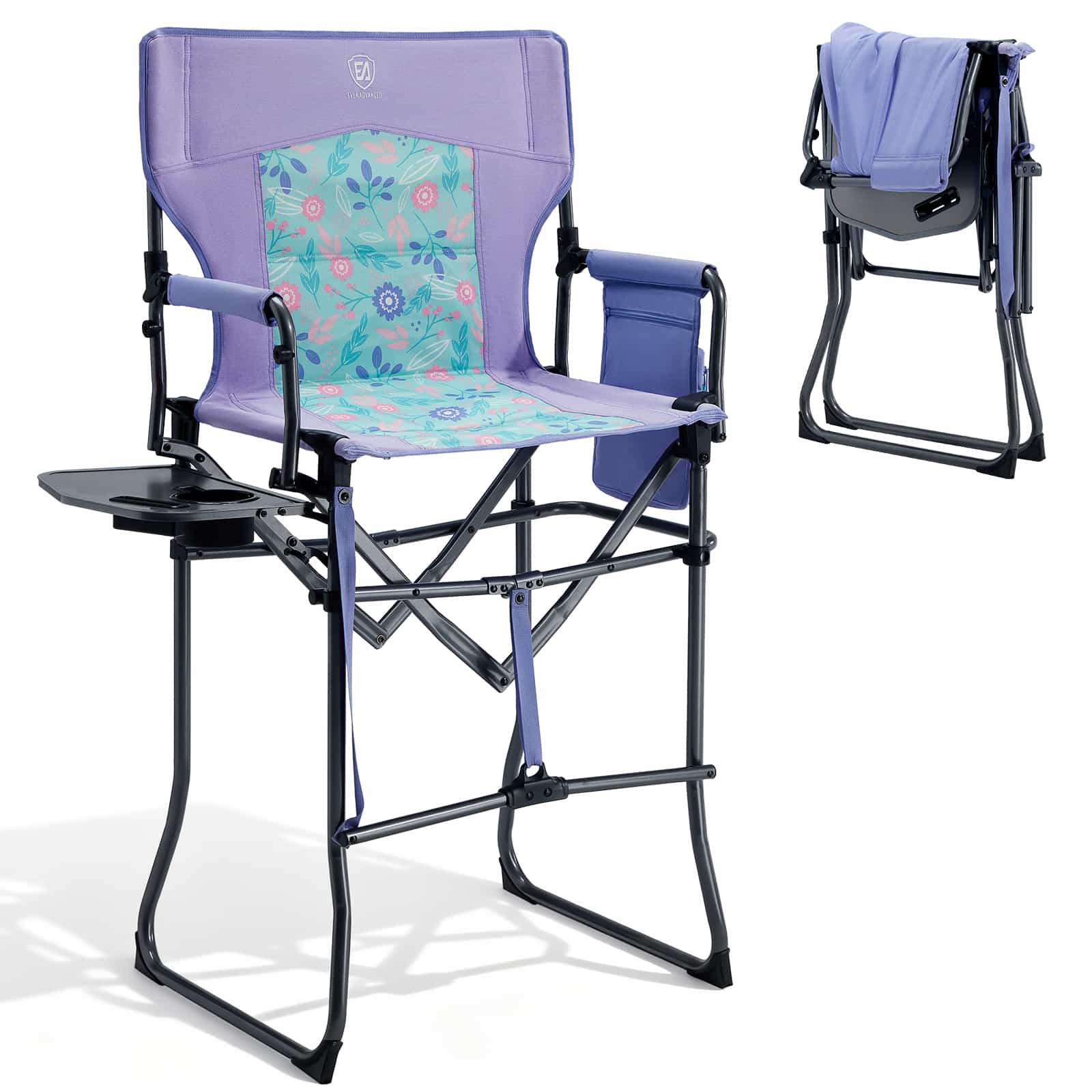 EVER ADVANCED Portable Tall Folding Camping Chair - Portal Outdoors