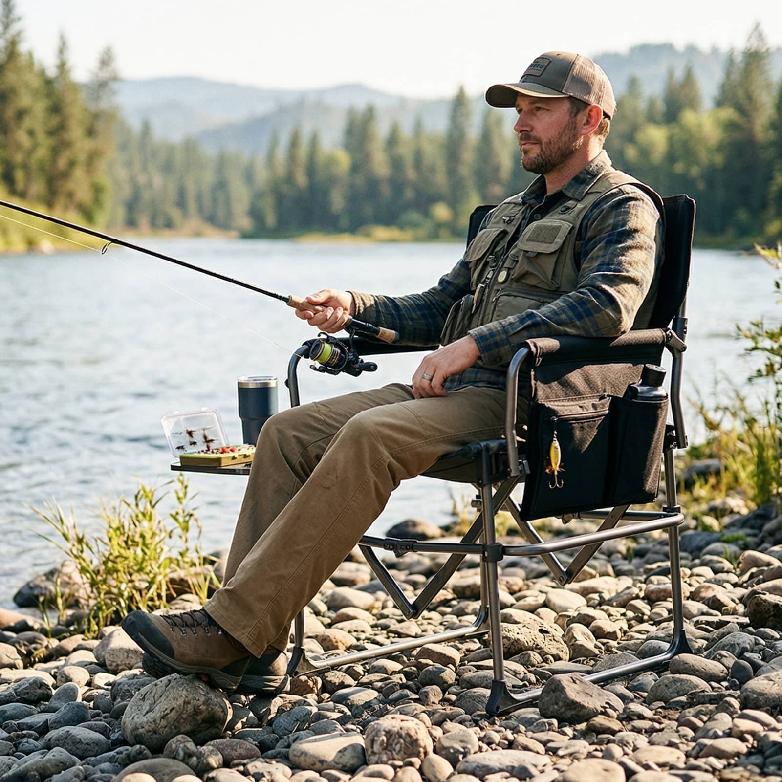 EVER ADVANCED Compact Camping Directors Chair - Portal Outdoors