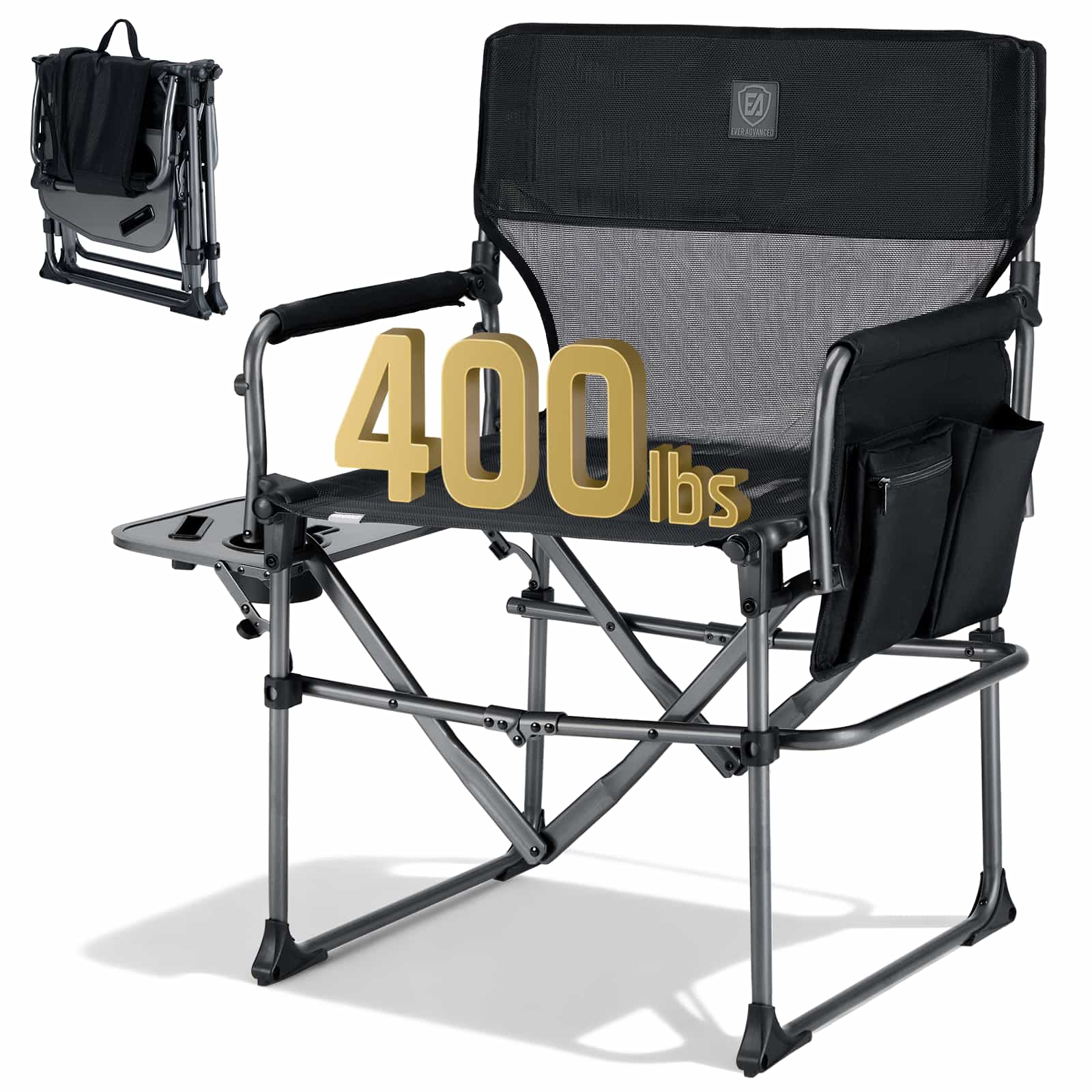 EVER ADVANCED Textilene Mesh Director Camping Chair - Portal Outdoors