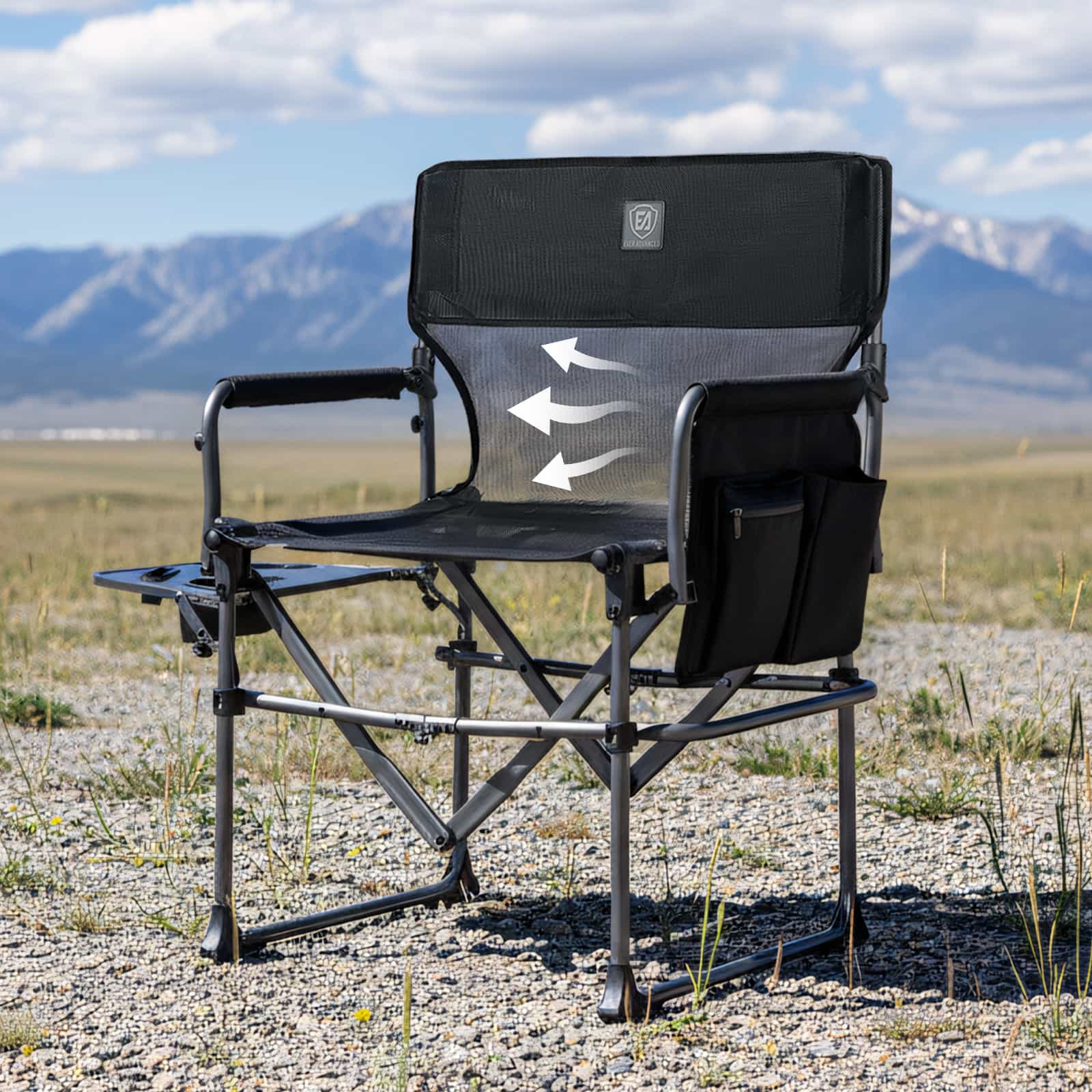 EVER ADVANCED Textilene Mesh Director Camping Chair - Portal Outdoors