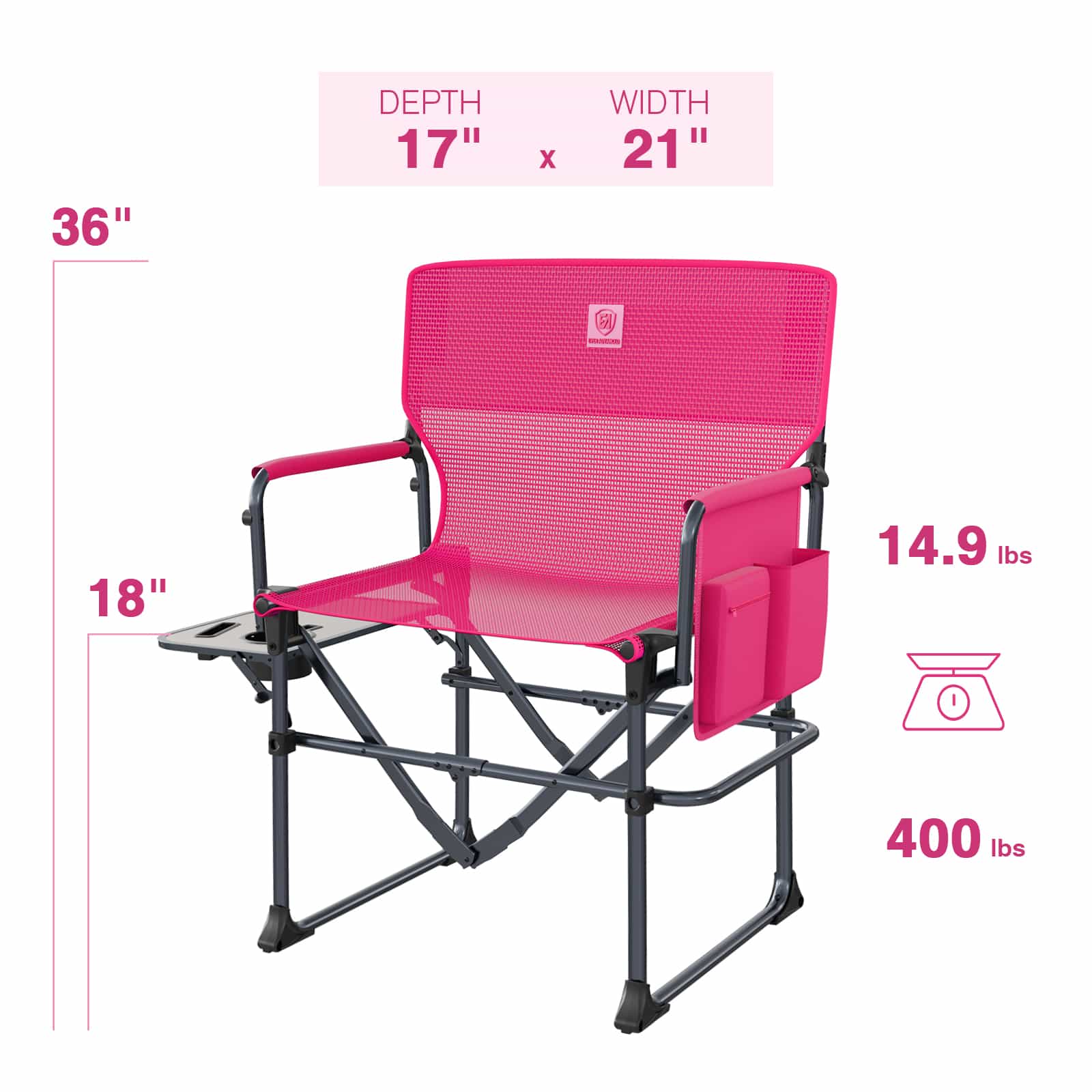 EVER ADVANCED Textilene Mesh Director Camping Chair - Portal Outdoors