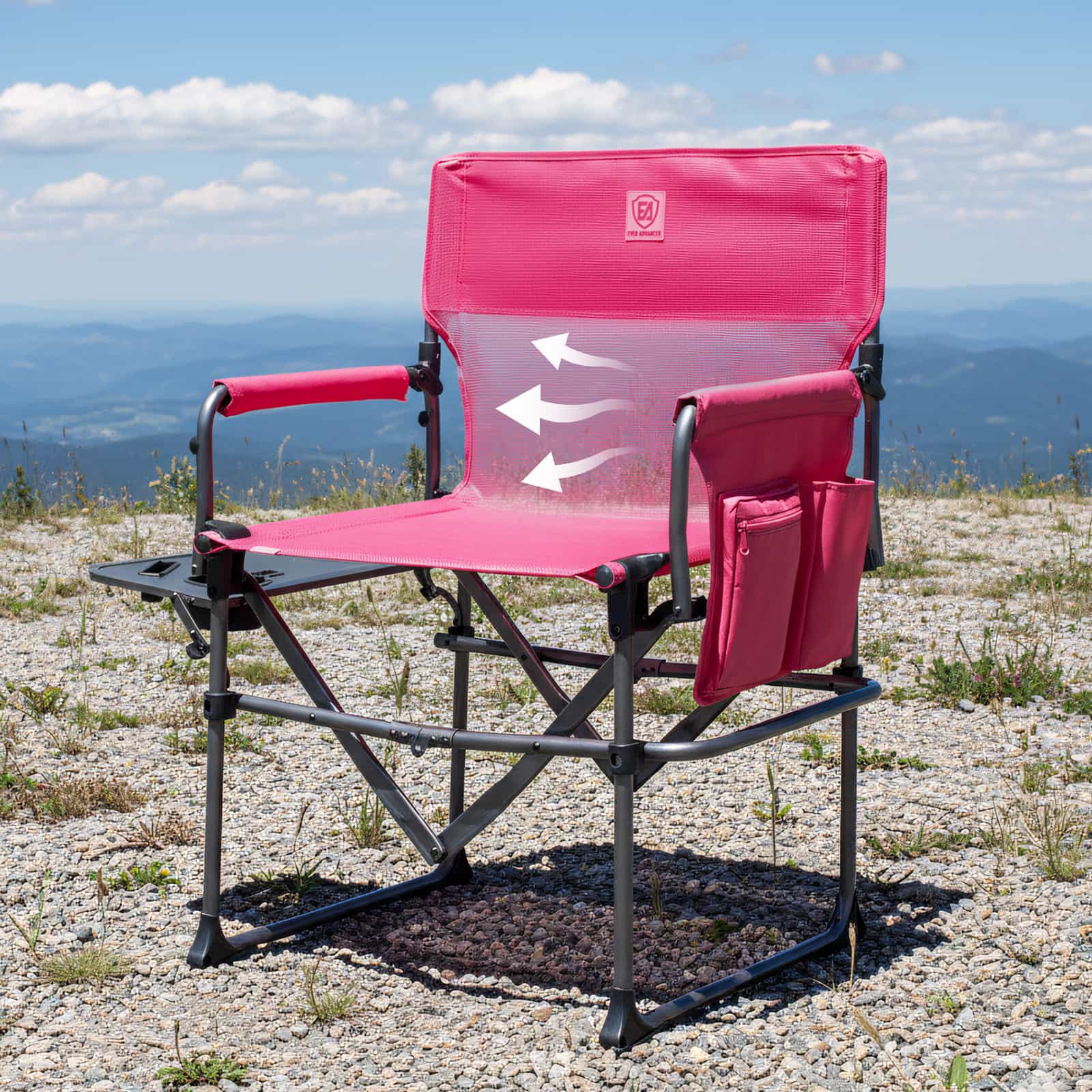 EVER ADVANCED Textilene Mesh Director Camping Chair - Portal Outdoors