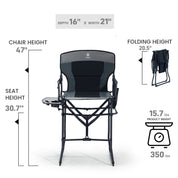 EVER ADVANCED Portable Tall Folding Camping Chair - Portal Outdoors