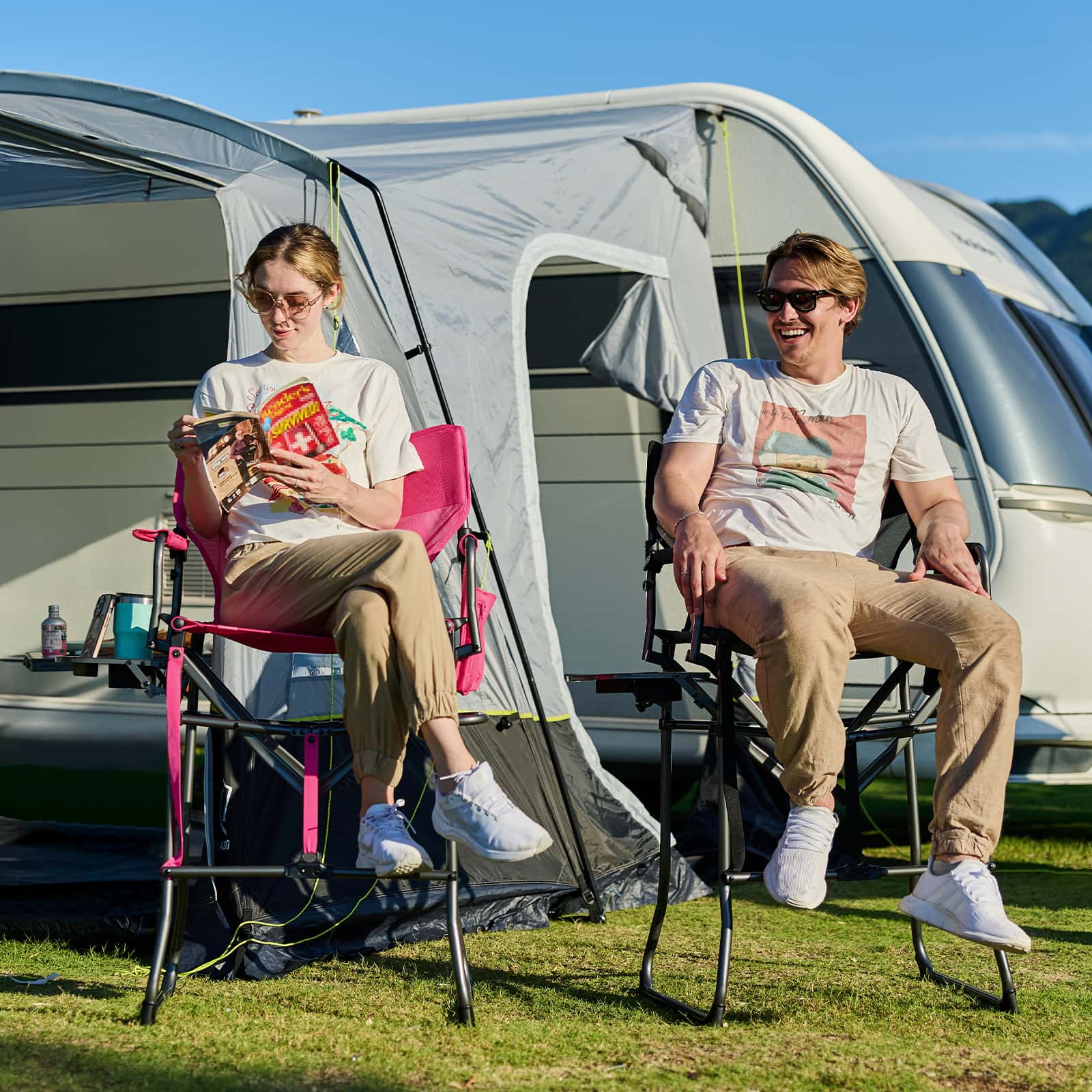 EVER ADVANCED Tall Textilene Mesh Director Camping Chair - Portal Outdoors