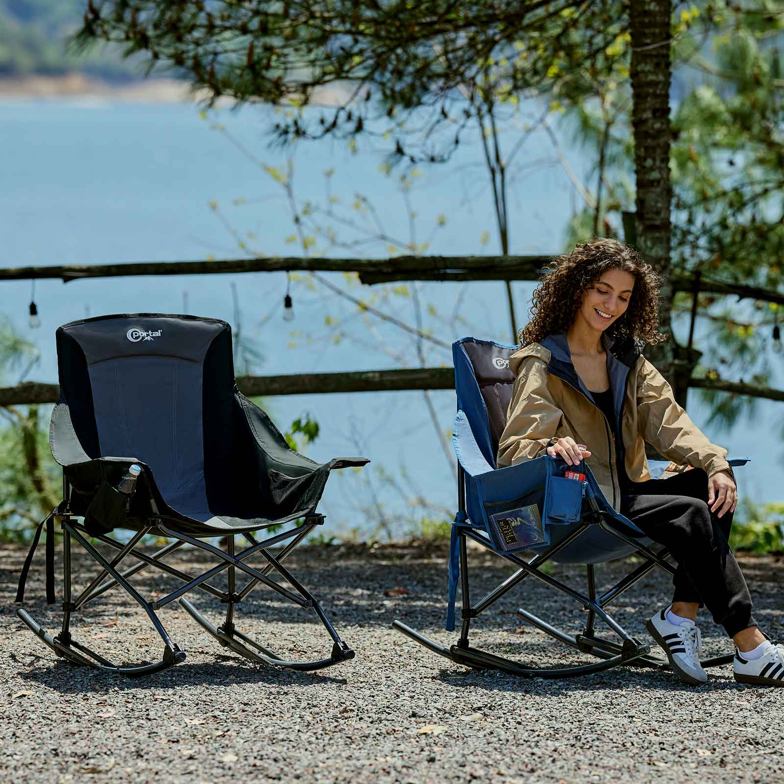 Portal Outdoors Heavy Duty Rocking Camping Chair