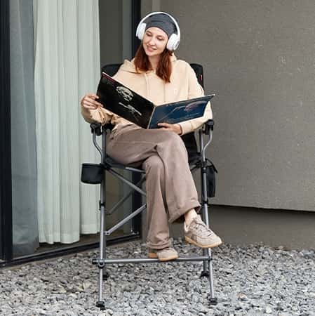 EVER ADVANCED Heated Tall Directors Chair - Portal Outdoors
