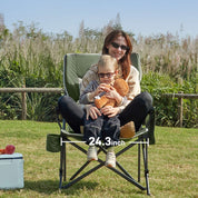 EVER ADVANCED Oversized Folding Camping Chair With Width 24.3 inch