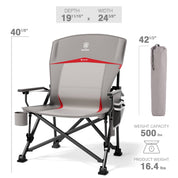 EVER ADVANCED Heated Oversized Folding Camping Chair