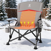 EVER ADVANCED Heated Oversized Folding Camping Chair