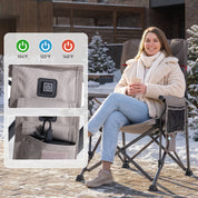 EVER ADVANCED Heated Oversized Folding Camping Chair