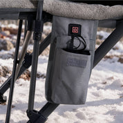 EVER ADVANCED Heated Padded Oversized Folding Camping Chair Gray