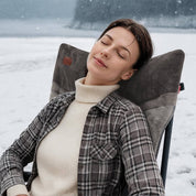 EVER ADVANCED Heated Padded Oversized Folding Camping Chair Gray