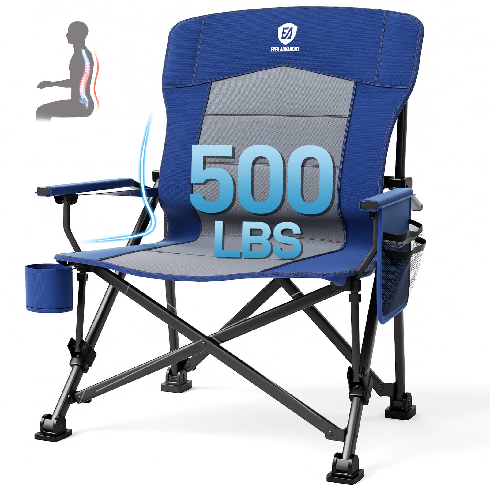ea campingtisch EVER ADVANCED Oversized Folding Camping Chair