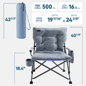 EVER ADVANCED Oversized Folding Camping Chair - Camping Chair