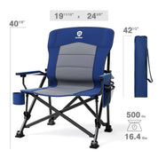 EVER ADVANCED Oversized Lumbar Support Folding Camping Chair - Portal Outdoors