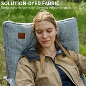 EVER ADVANCED Padded Oversized Folding Camping Chair Light Gray