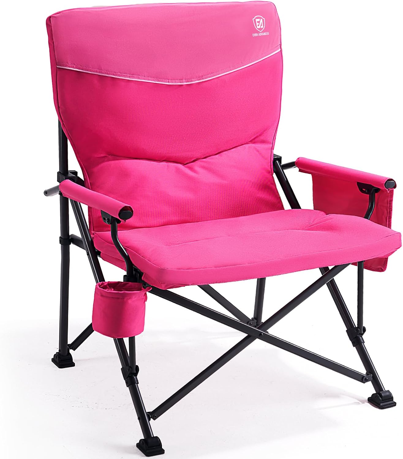 EVER ADVANCED Padded Oversized Folding Camping Chair Pink